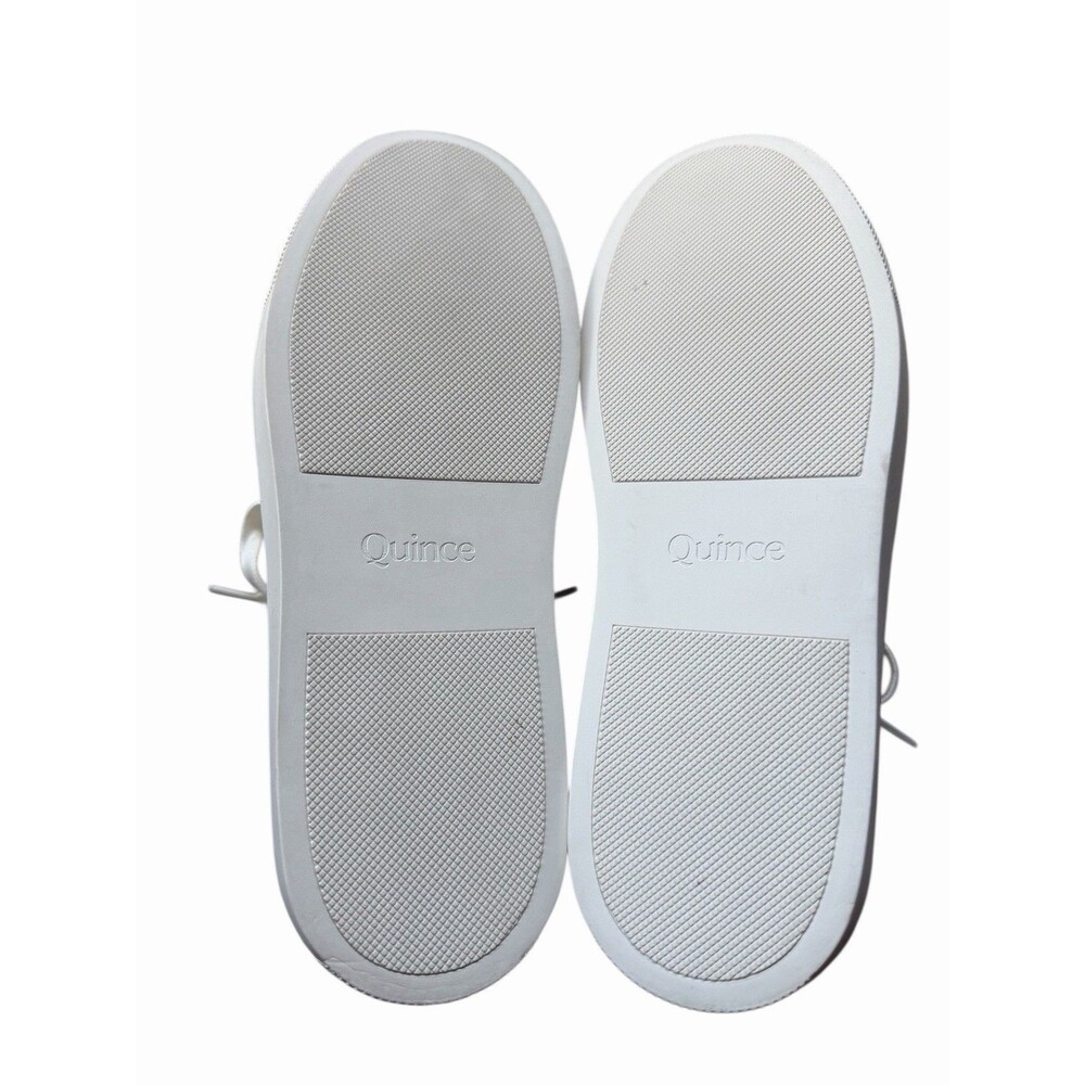 NEW Quince Women's 7.5 100% Leather White Everyday Sneakers Shoes - Picture 8 of 12